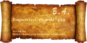 Bagnovini Atanázia névjegykártya